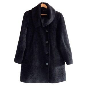 Eileen Fisher Black Alpaca Wool Coat NWOT